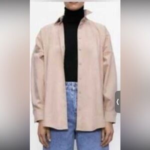 Zara Women’s Oversized Shacket With Pockets